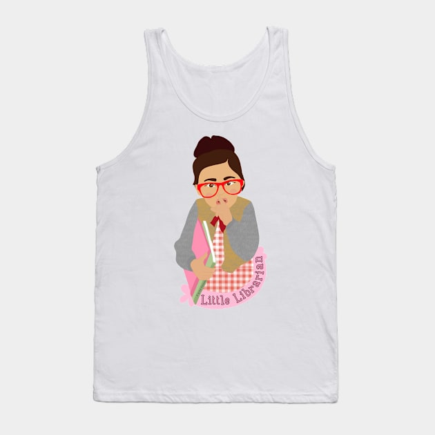 Little Librarian Girl Power Tank Top by rachaelthegreat